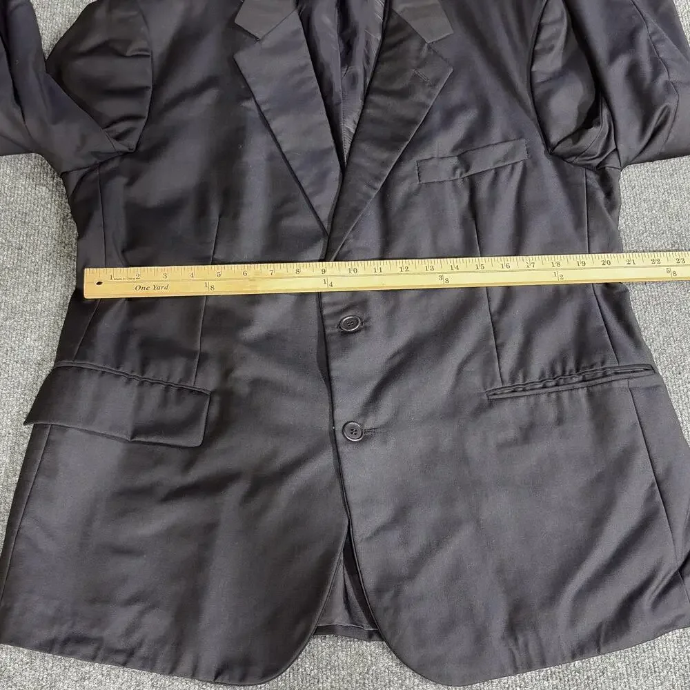 Brooks Brothers Blazer Mens 44 Short Black Golden Fleece Hand Tailored USA Wool